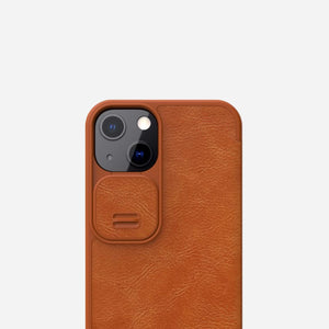 iPhone 13 Case Leather Flip (Cam Protect)