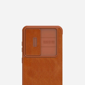 Galaxy S23 Plus Case Leather Flip (Cam Protect)